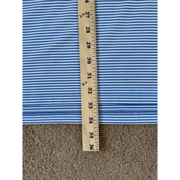 Vineyard Vines Men’s Polo Shirt XXL Blue White Stripe Performance Stretch Whale - Picture 4 of 15